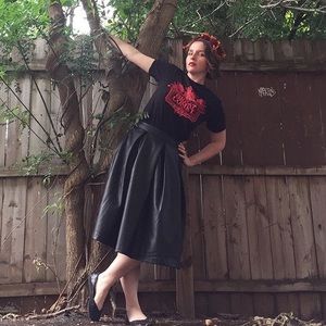 Faux-Leather Skirt